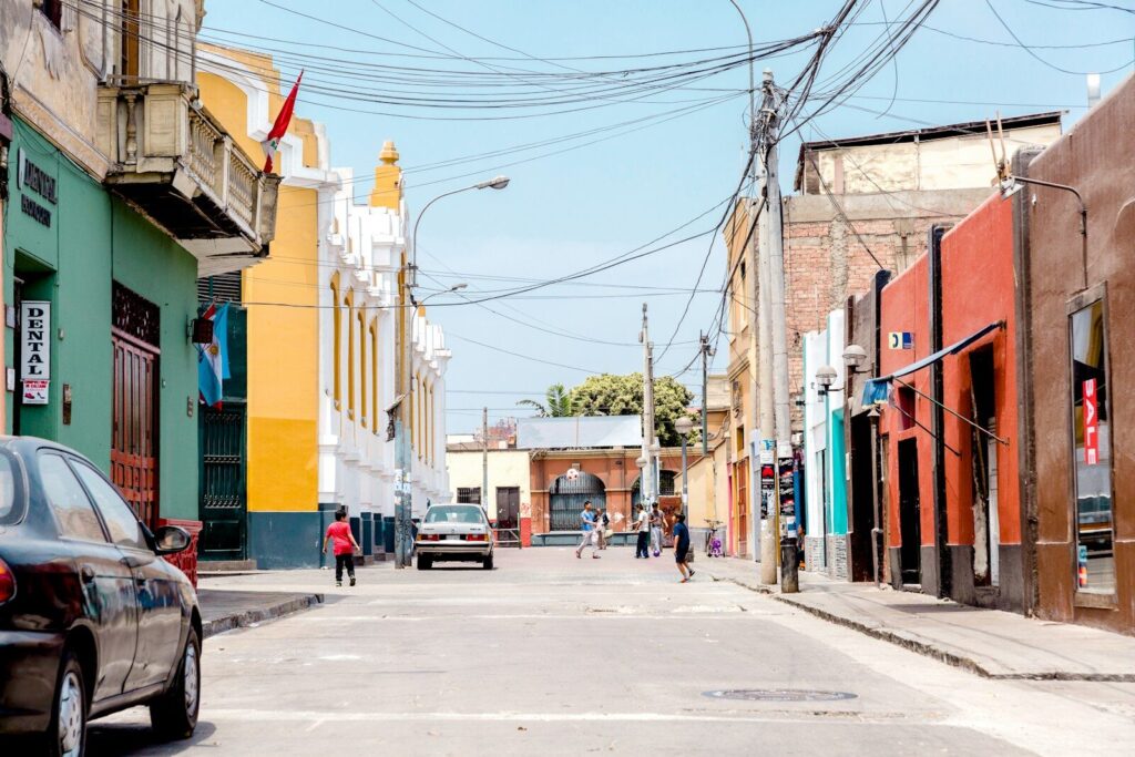 Colourful street in Peru